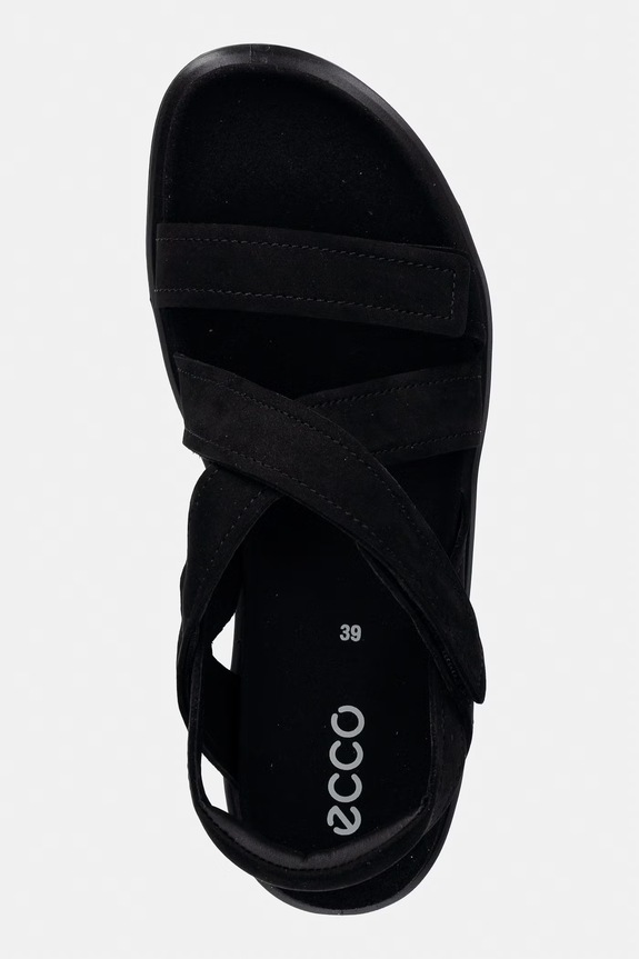 Ecco sandale din piele întoarsă Soft Sandal W negru 238813.02001