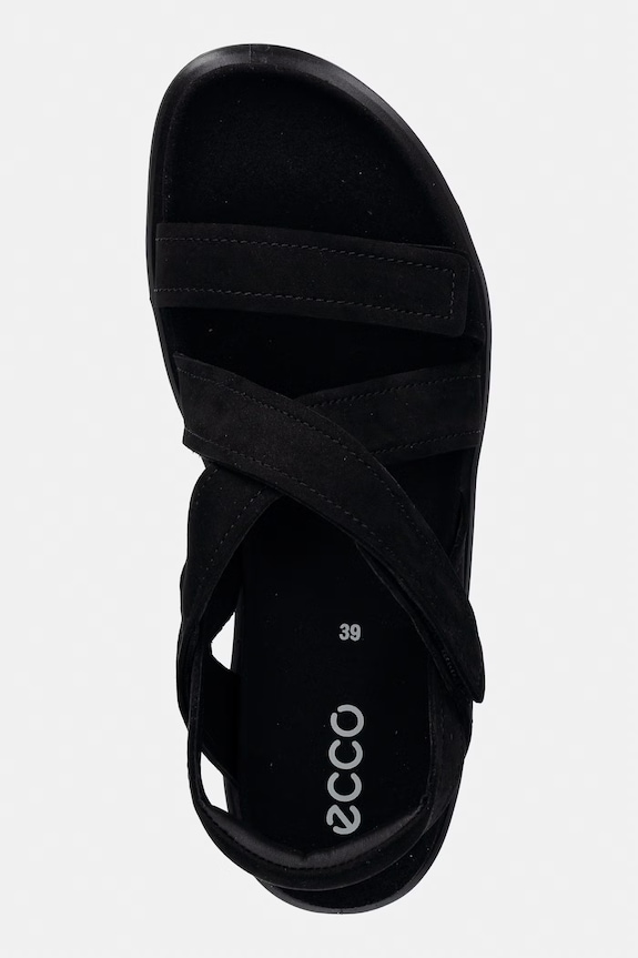 Ecco sandale din piele întoarsă Soft Sandal W negru 238813.02001