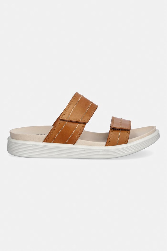 Ecco șlapi de piele Soft Sandal W 238833.56770 maro SS26