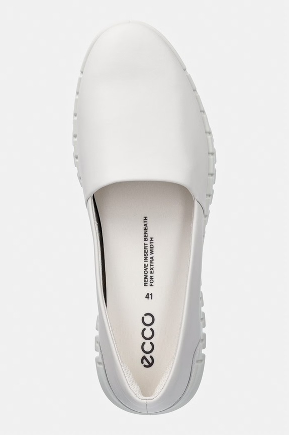 Ecco espadryle skórzane Gruuv Lite W biały 246313.52292
