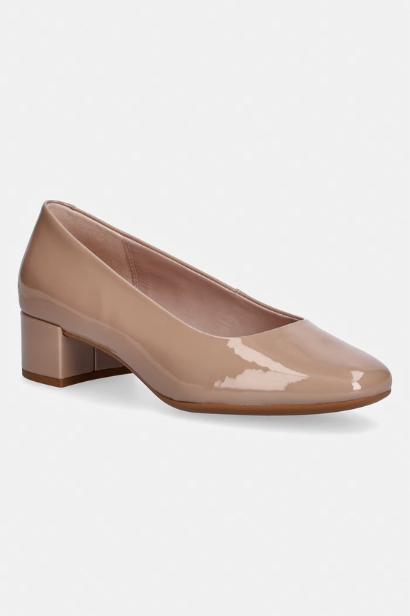 Ecco pantofi de piele Livia 35 gros bej 250603.01084