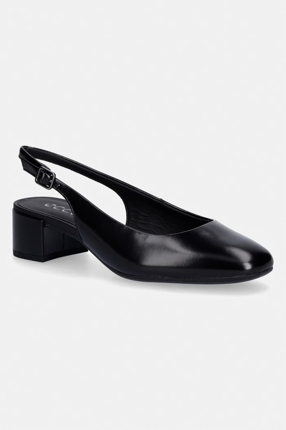 Ecco pantofi de piele Livia 35 calcai expus negru 250623.04001