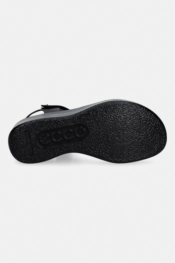 Ecco sandały damskie skórzane Flowt Wedge LX W 273303.51052 czarny