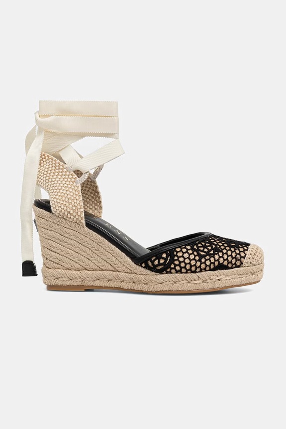 Guess espadrille éksarokkal női CHEYIN FLJCHY.FAL04.BLKNA fekete SS26