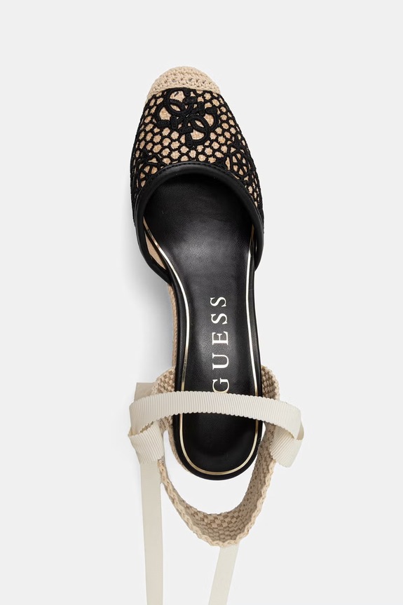 Guess espadrille éksarokkal női CHEYIN fekete FLJCHY.FAL04.BLKNA