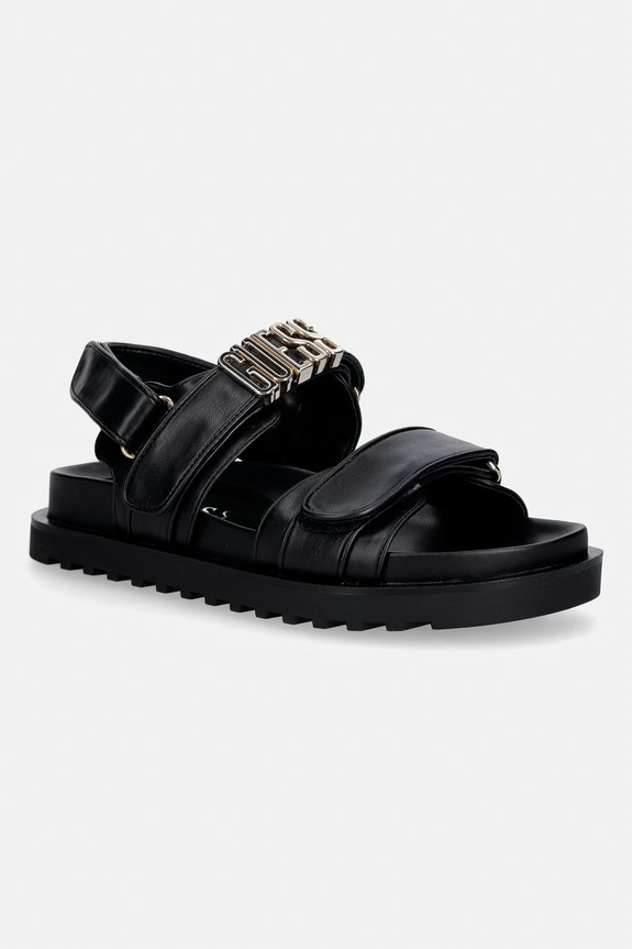 Sandály Guess FABELIS bez podpatku černá FLJFBL.ELE03.BLACK