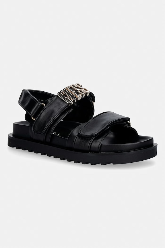 Sandály Guess FABELIS bez podpatku černá FLJFBL.ELE03.BLACK