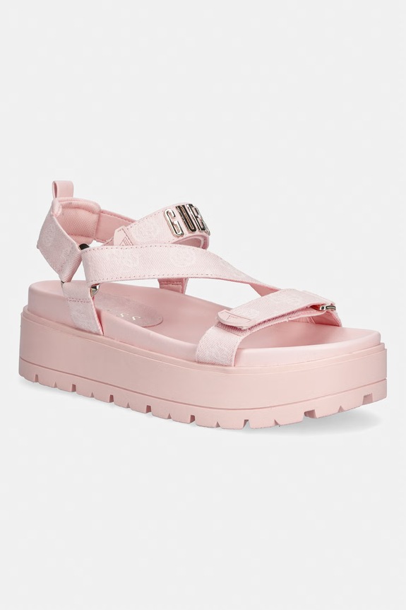 Guess sandale s platformom za žene FETTA roza FLJFTT.DEN03.PINK