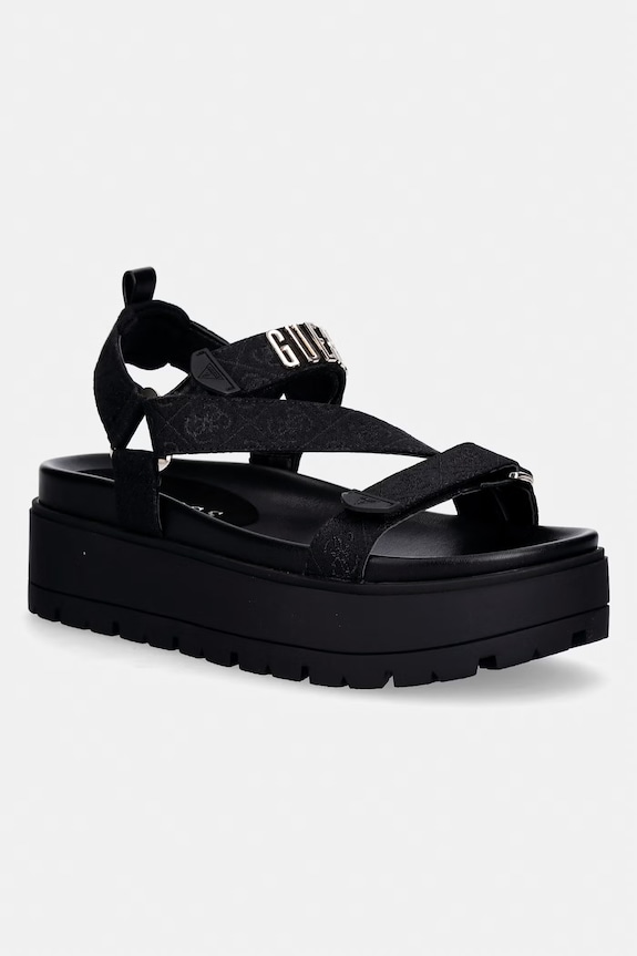 Guess sandále na platforme dámske FETTA čierna FLJFTT.FAL03.BLACK