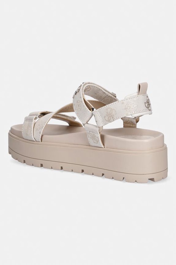 Încălțăminte Guess sandale cu platformă pentru femei FETTA FLJFTT.FAL03.CREAM bej