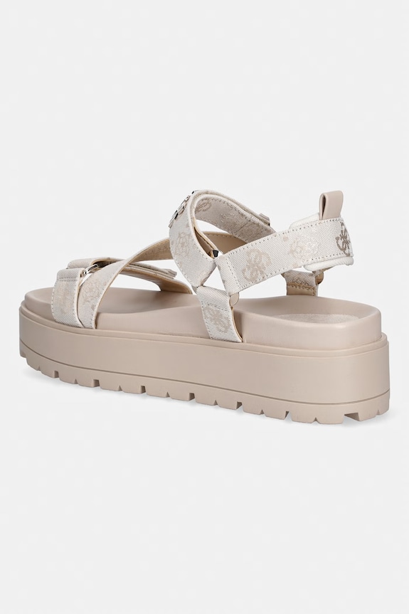 Încălțăminte Guess sandale cu platformă pentru femei FETTA FLJFTT.FAL03.CREAM bej