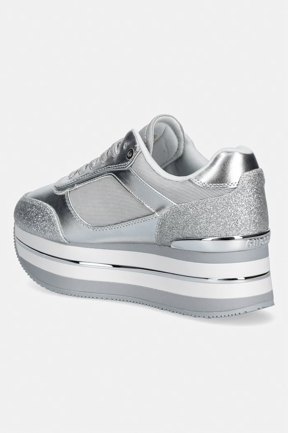 Încălțăminte Guess HANSIN3 sneakers pentru femei FLJHN3.LEL12.SILVE argintiu