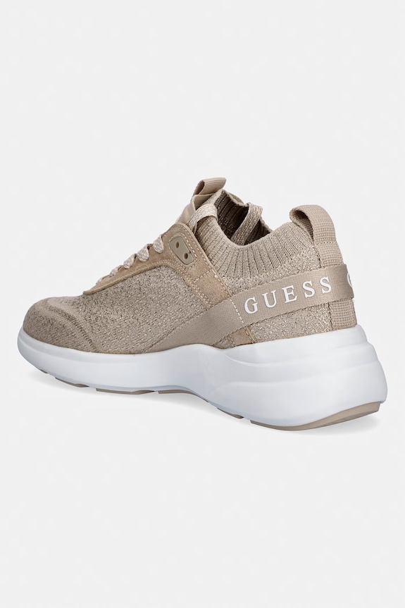 Παπούτσια Guess MILDRID αθλητικά γυναικεία FLJMLD.FAB12.PLATI μπεζ