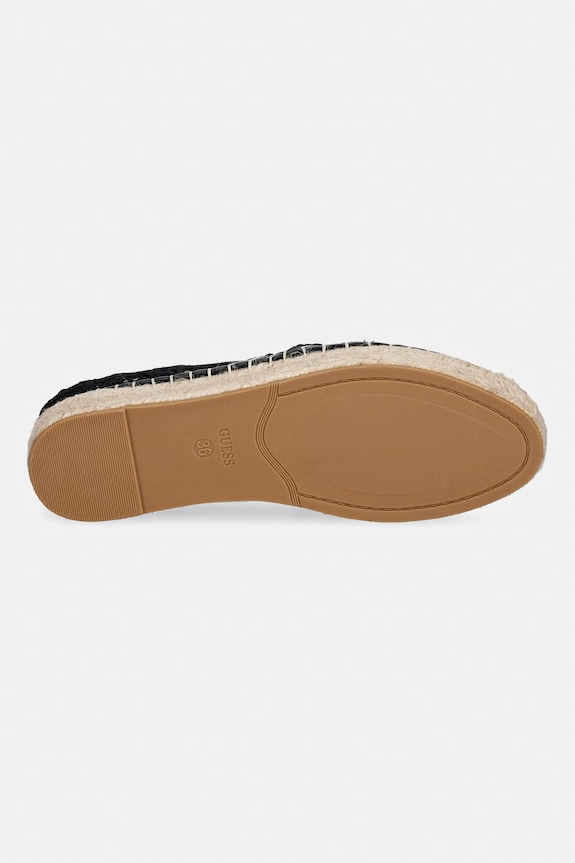 Guess espadryle na płaskim obcasie damskie JOELYNN FLJOEN.FAL14.BLKNA czarny