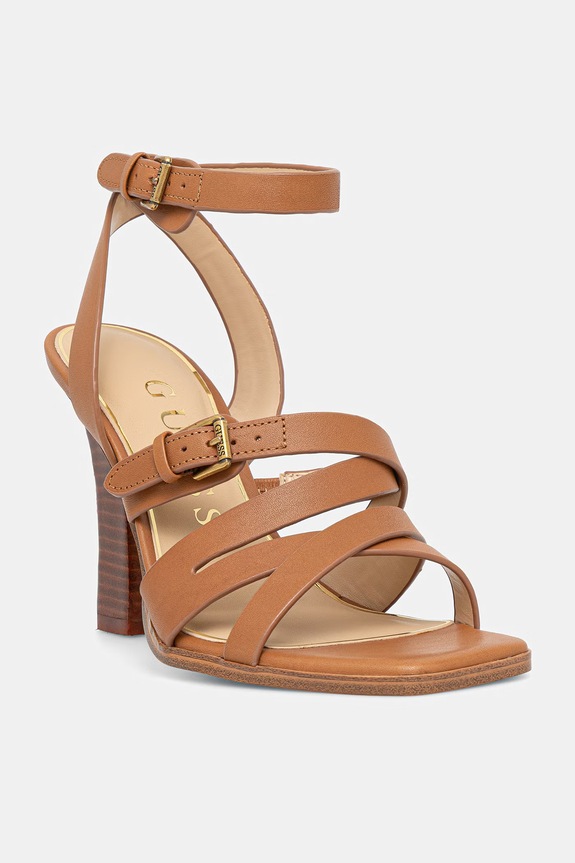 Шкіряні сандалі Guess RADELA блок коричневий FLJRAD.LEA03.BROWN