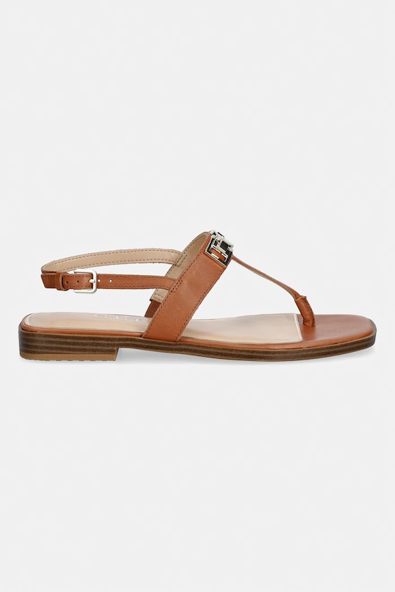 Kožené sandály Guess RAMIRY FLJRMY.LEA03.BROWN hnědá SS26