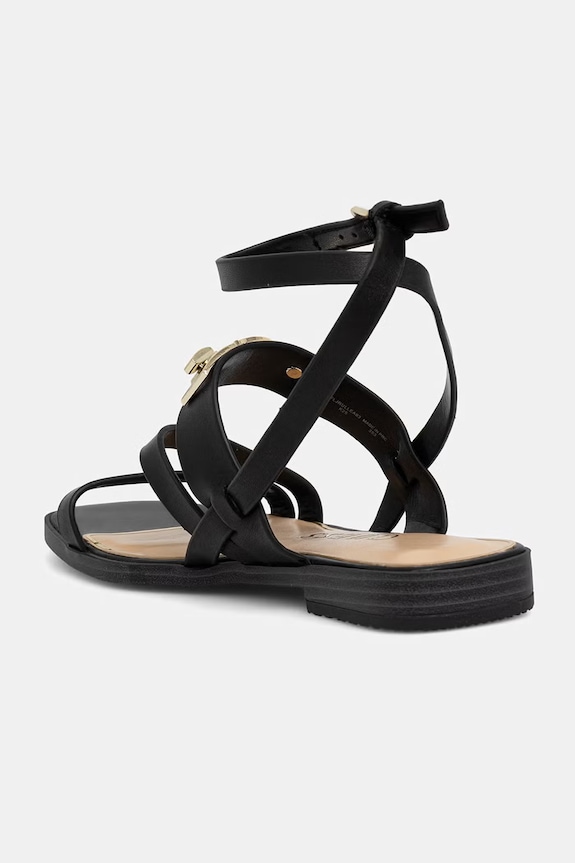 Obuća Guess sandale za žene kožne RULA FLJRUL.LEA03.BLACK crna