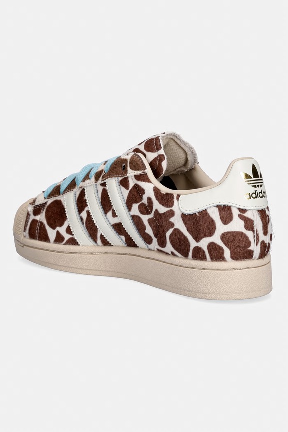 Scarpe adidas Originals Superstar II sneakers da donna in pelle KH9031 marrone