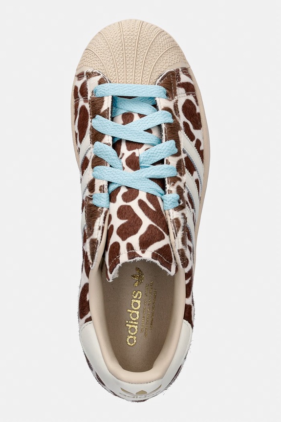 adidas Originals Superstar II sneakers da donna in pelle marrone KH9031