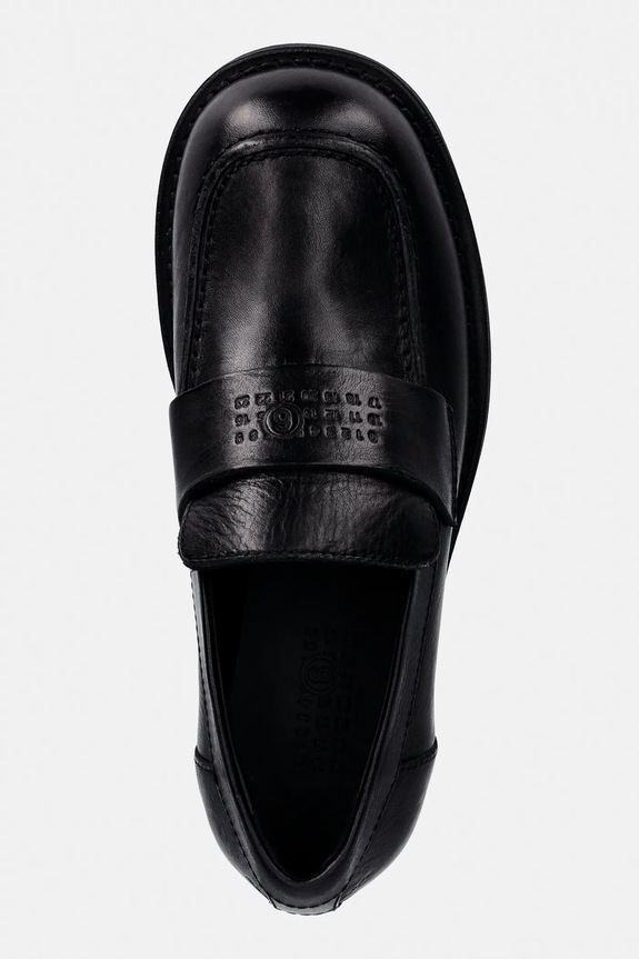 Kožené mokasíny MM6 Maison Margiela černá S59WR0098.P7431.T8013