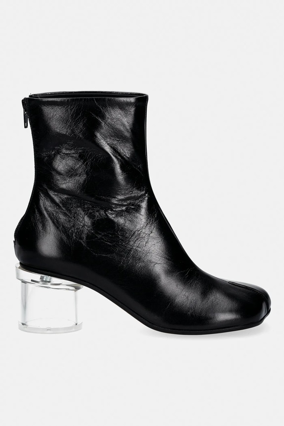 Kožené členkové topánky MM6 Maison Margiela S59WU0265.P7560.T8013 čierna SS26