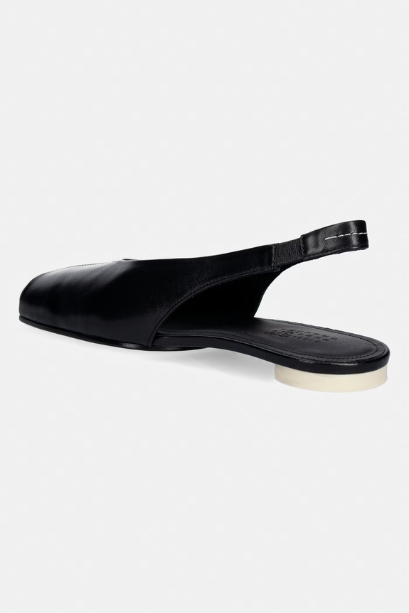 Shoes MM6 Maison Margiela leather ballet flats S59WX0079.P3628.T8013 black