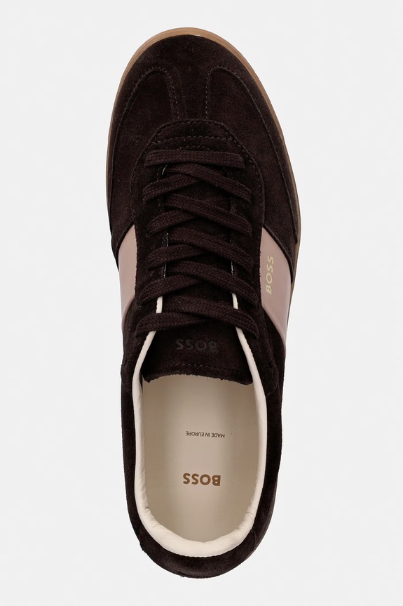 BOSS Brenta sneakers de damă din piele întoarsă maro 50563375.207