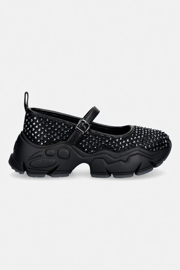 Buffalo baleríny Binary Ballerina Glam 1620066 čierna SS26