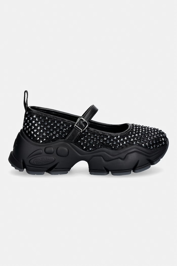 Buffalo baleríny Binary Ballerina Glam 1620066 čierna SS26