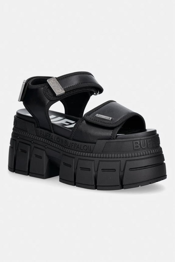 Buffalo sandále na platforme dámske Gospher Sandal Velc čierna 1602310