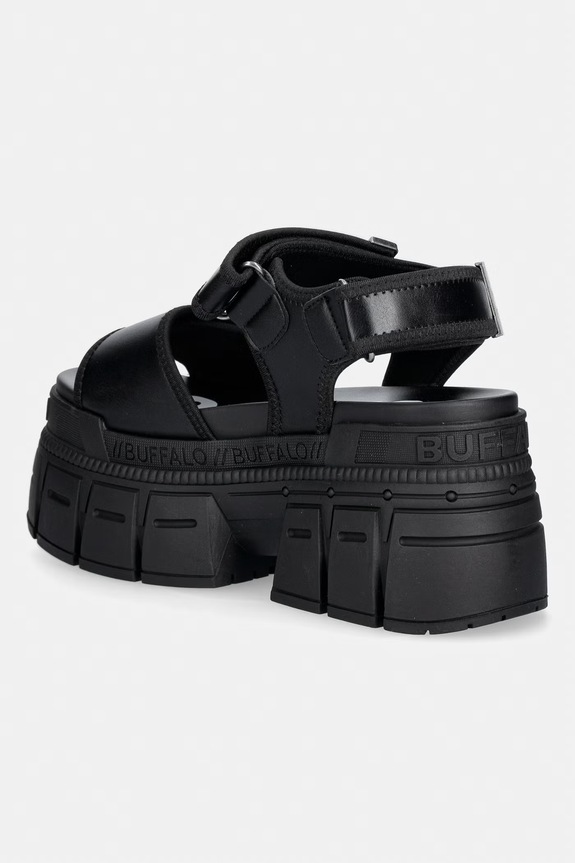 Obuv Buffalo sandále na platforme dámske Gospher Sandal Velc 1602310 čierna