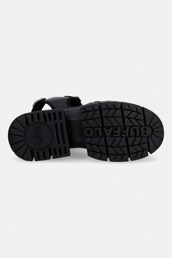 Buffalo sandále na platforme dámske Gospher Sandal Velc 1602310 čierna
