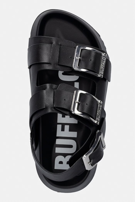 Buffalo sandale cu platformă pentru femei Jane Athena Buckle negru 1602318