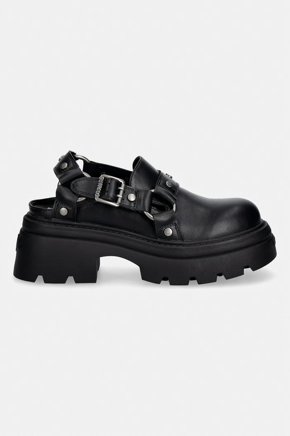 Buffalo sandały z zakrytymi palcami damskie Vega Clog Buckle 1624111 czarny SS26