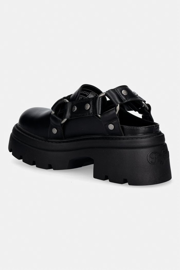 Obuwie Buffalo sandały z zakrytymi palcami damskie Vega Clog Buckle 1624111 czarny