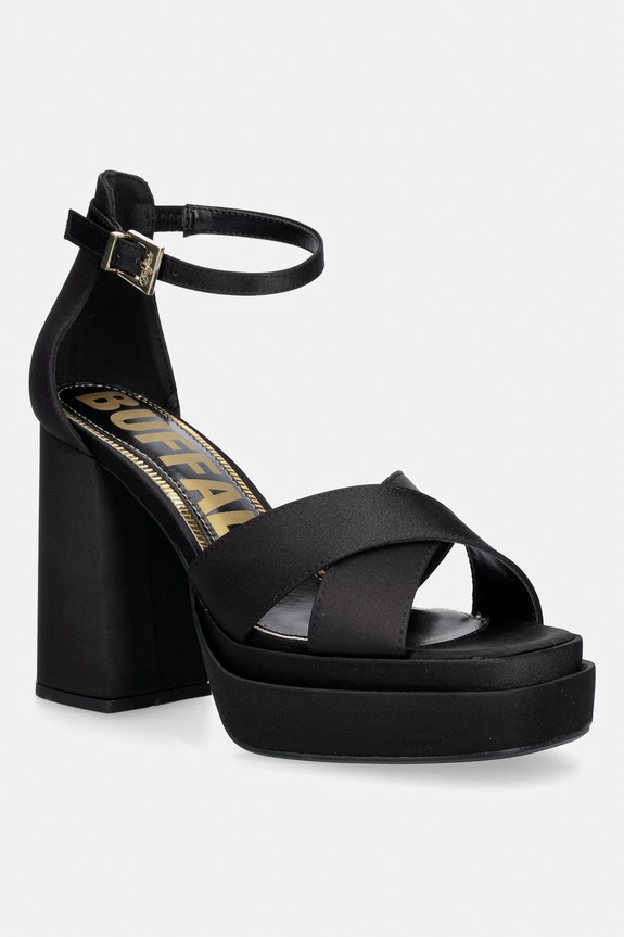 Buffalo sandale cu toc May Cross negru 1291666