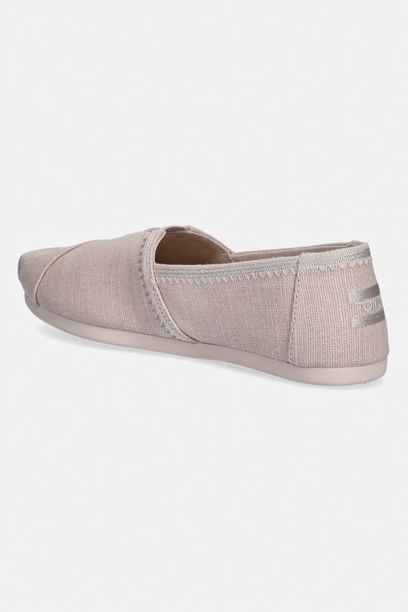 Obuv Toms espadrilky na plochom podpätku dámske ALPARGATA CLASSIC 10023040 béžová