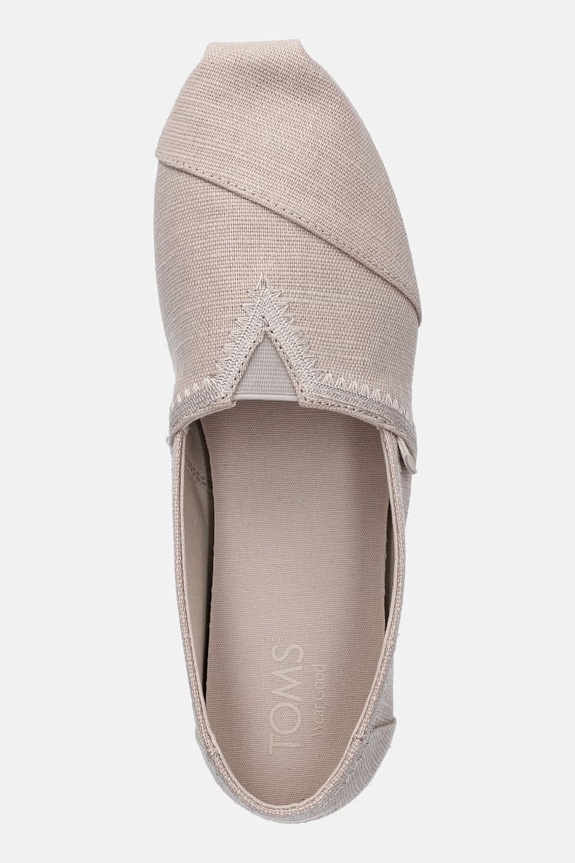 Toms espadrilky na plochom podpätku dámske ALPARGATA CLASSIC béžová 10023040