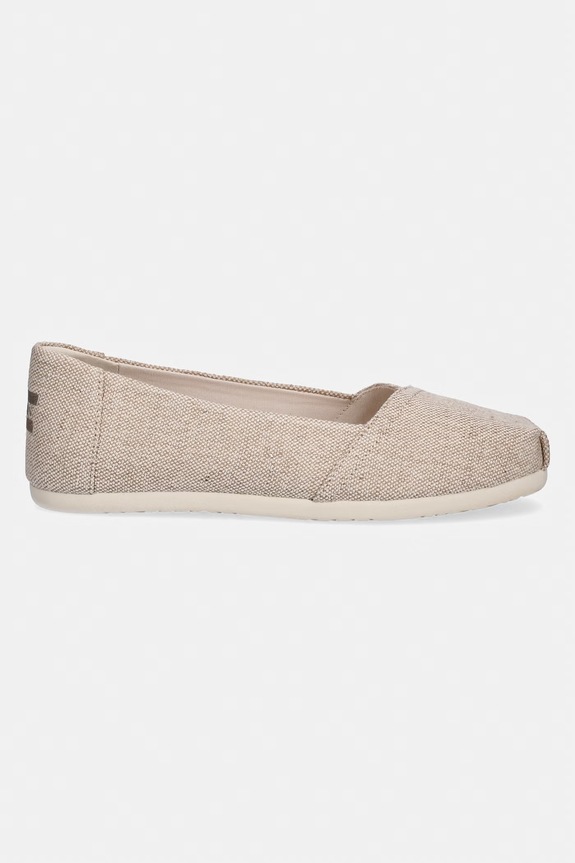 Toms espadrilky na plochom podpätku dámske ALPARGATA BALLET 10023042 béžová SS26