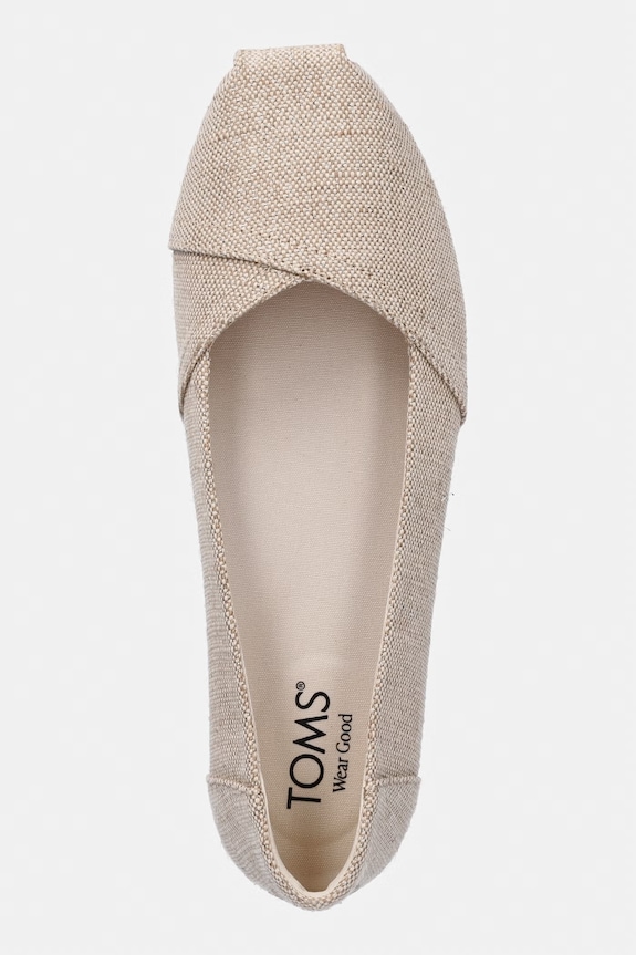 Toms espadrilky na plochom podpätku dámske ALPARGATA BALLET béžová 10023042