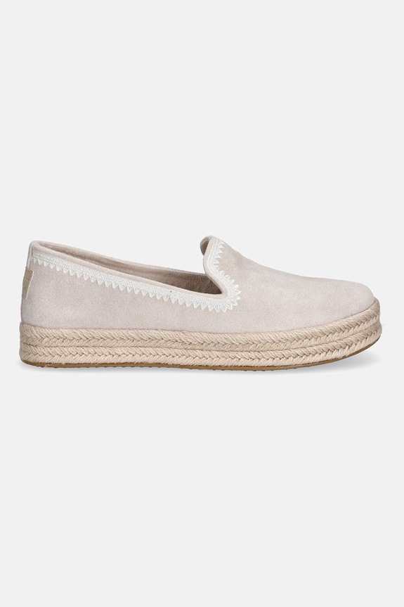 Toms espadrily dámske semišové CAROLINA 10023050 sivá SS26