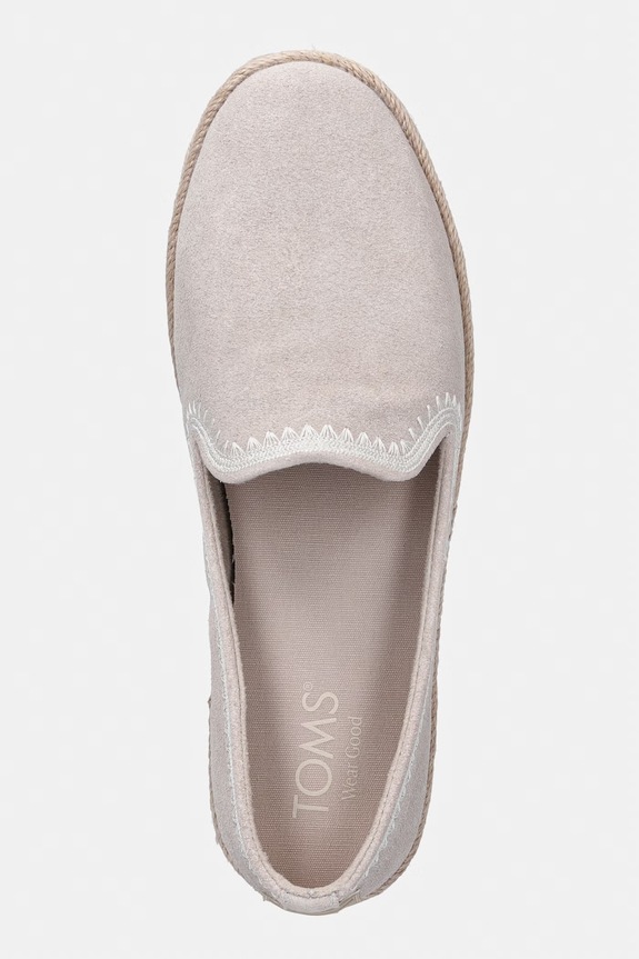 Toms espadrily dámske semišové CAROLINA sivá 10023050