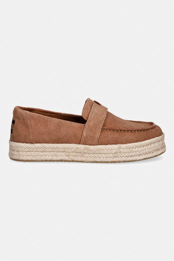 Toms dámske semišové espadrily BLAKELY 10023060 hnedá SS26