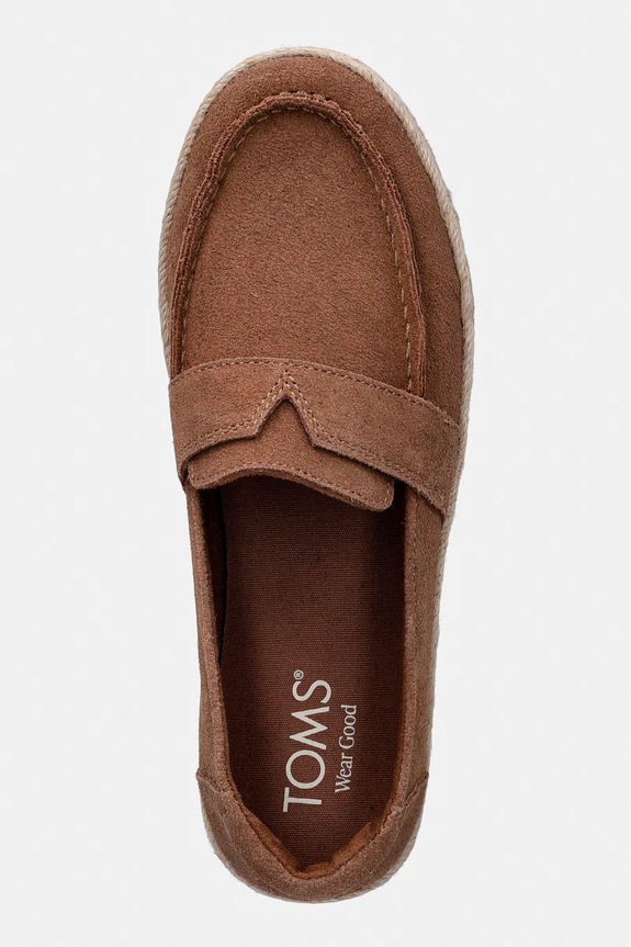 Toms dámske semišové espadrily BLAKELY hnedá 10023060
