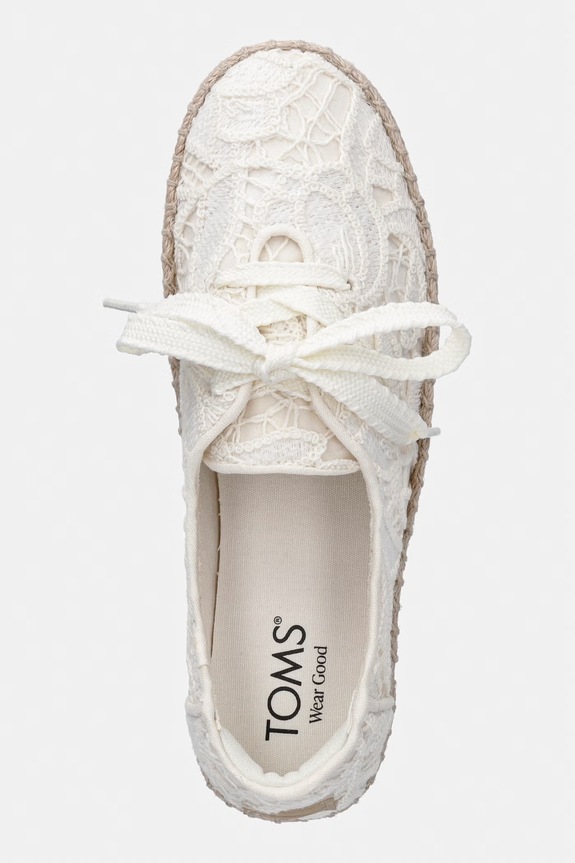 Toms VALENCIA LACE UP teniși pentru femei alb 10023272