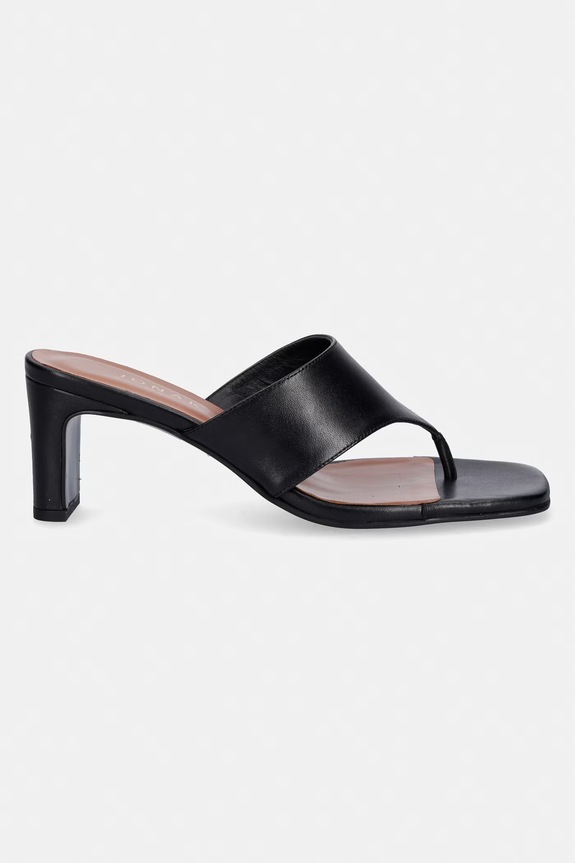 Jonak japonki skórzane DEVIL CUIR Noir 3800287 czarny SS26