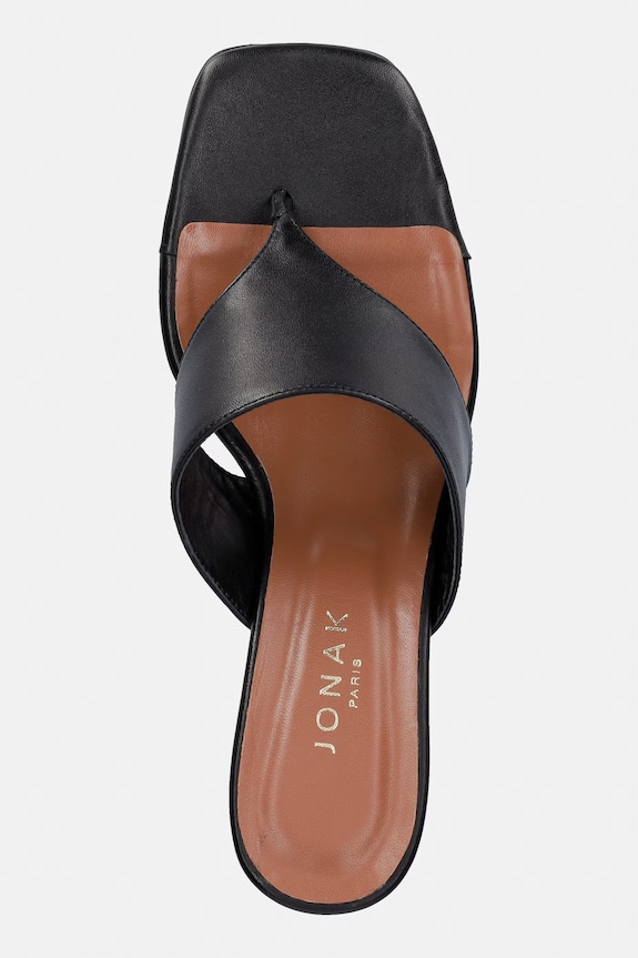 Jonak japonki skórzane DEVIL CUIR Noir czarny 3800287