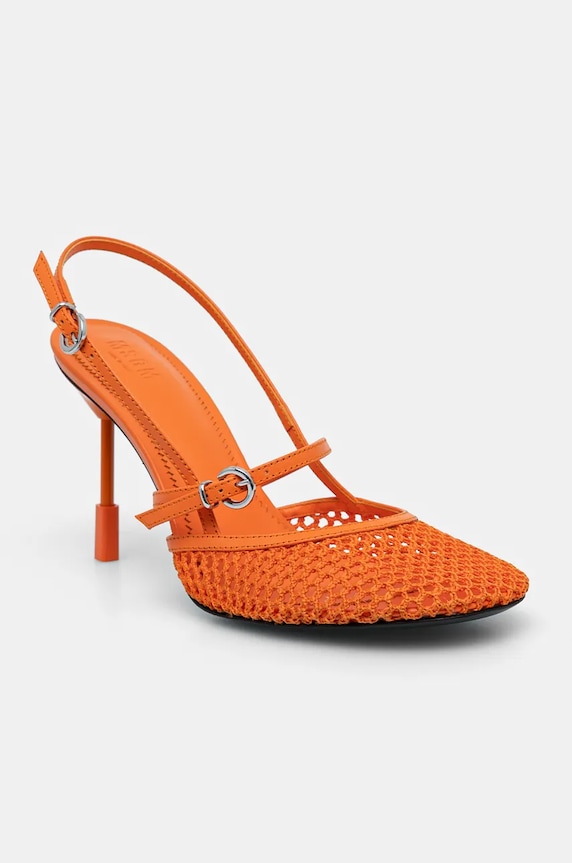 MSGM pantofi cu toc calcai expus portocaliu 4041MDS431.943.10