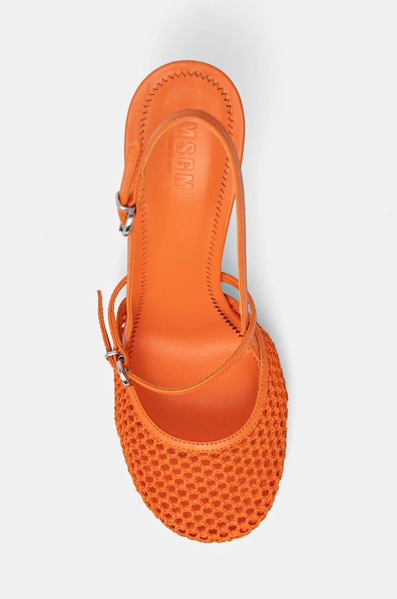 MSGM pantofi cu toc portocaliu 4041MDS431.943.10