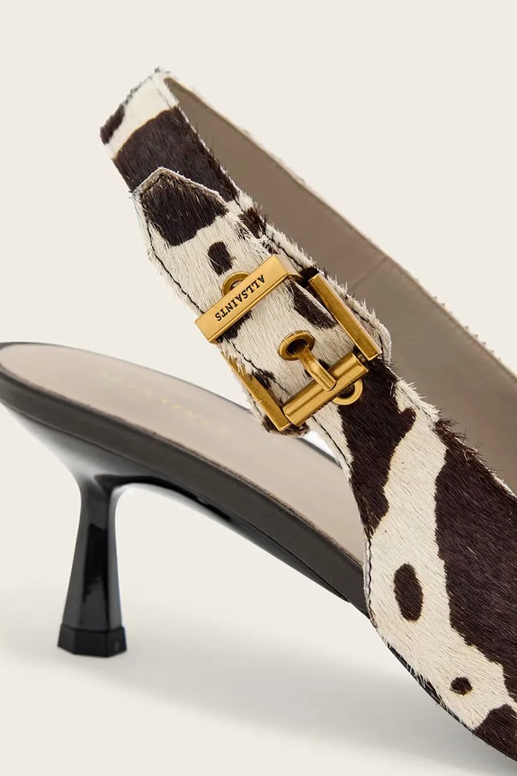AllSaints stiletto de piele Hera Slingback Shoe bej W023FE